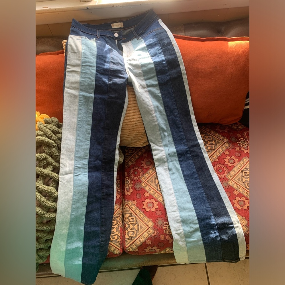 High rise bootcut Striped Jeans